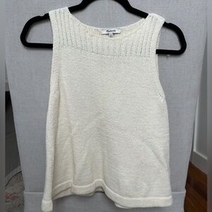 Madewell Ivory Knit Sleeveless Top